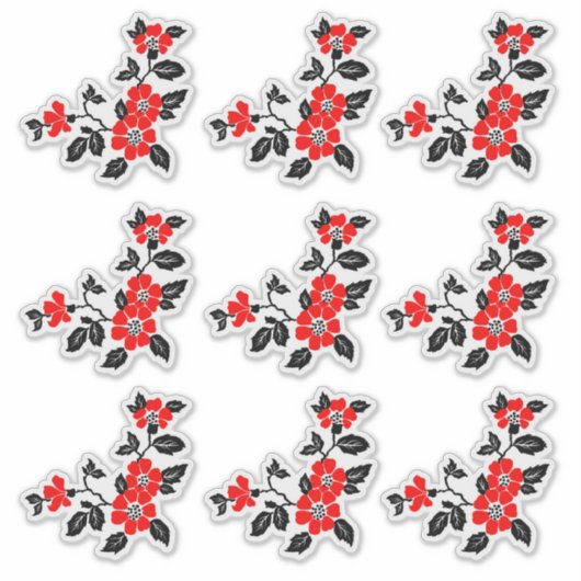 Vinyl-Rote Mohnaufkleber Aufkleber (Vorderseite)