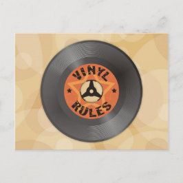 Vinyl Rules Postkarte