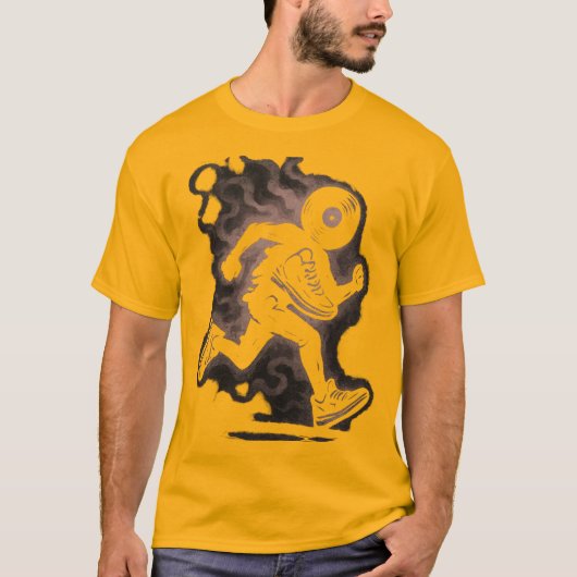 Vinyl Runner Skeleton Smoke T-Shirt (Vorderseite)