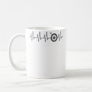 Vinyl-Schallplatte Dj Herzschlag Lustiges Ekg Disk Kaffeetasse