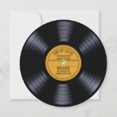 Vinyl Schallplatte Hochzeit laden 70er Stil Retro Einladung (Rückseite)