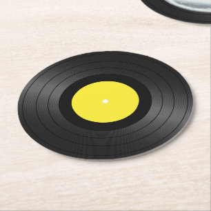 Vinyl-Schallplatten Bilder  Runder Papier-Getränke Pappuntersetzer