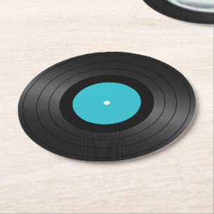 Vinyl-Schallplatten Bilder Runder Papier-Getränke Pappuntersetzer