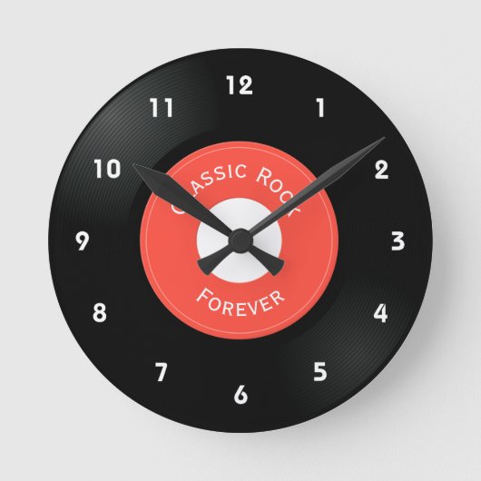 Vinyl-Schallplatten-Design-Rund-Uhr Runde Wanduhr (Vorderseite)