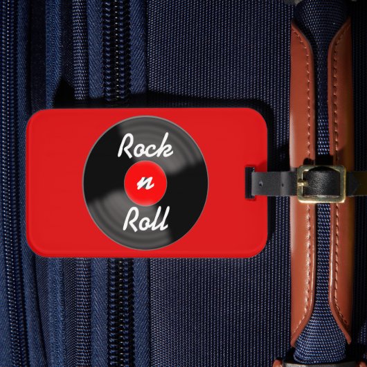 Vinyl-Schallplatten-Gepäckanhänger-Geschenk Gepäckanhänger (Vorderseite Insitu 4)