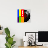 Vinyl-Schallplatten Poster (Heimbüro)