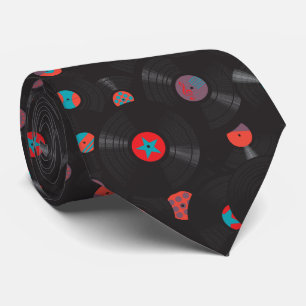 Vinyl-Schallplatten Vintage Retro Stil Männer Krawatte