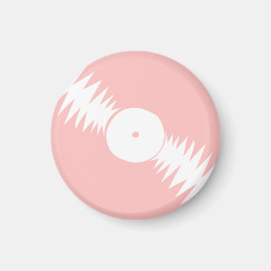 Vinyl-Schallplattenalbum Rosa Girly Groovy 70er Magnet