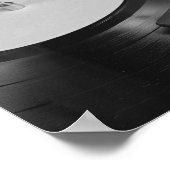 Vinyl-Schallplattenspiel auf einer Turntable Poster (Ecke)
