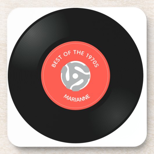 Vinyl-Single "45" Design Getränkeuntersetzer (Vorderseite)