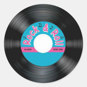 Vinyl-Single 45 rpm Schallplatte Runder Aufkleber