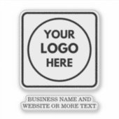 Vinyl Square Logo Text Business QR label (Vorderseite)