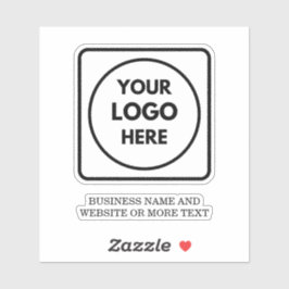 Vinyl Square Logo Text Business QR label