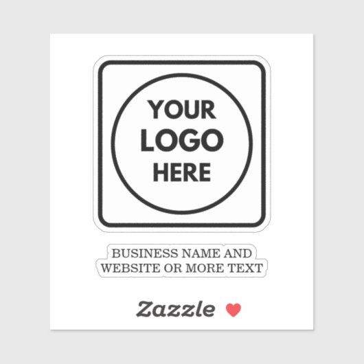 Vinyl Square Logo Text Business QR label (Blatt)
