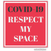 Vinyl Sticker ausschneiden - COVID-19 meinen Platz (Vorderseite)