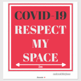 Vinyl Sticker ausschneiden - COVID-19 Respect My S