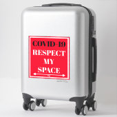 Vinyl Sticker ausschneiden - COVID-19 Respect My S (Koffer)