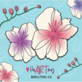 Vinyl Sticker - Blume und Reben - Buellton.Art (Vorderseite)