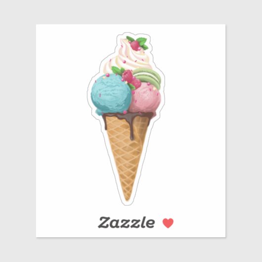 Vinyl Sticker Eis, geschnitten. (Blatt)