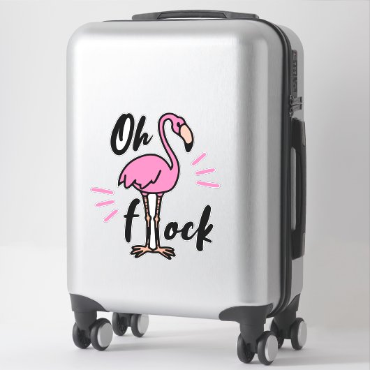 Vinyl-Sticker, Flamingo Aufkleber (Koffer)