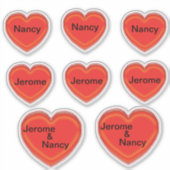 Vinyl Sticker - Herz und Namen (Vorderseite)