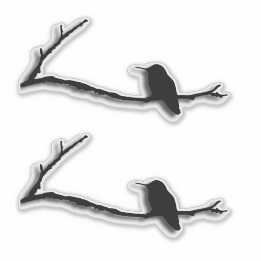 Vinyl Sticker - Hummingbird am Zweig (Vorderseite)