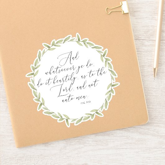 Vinyl Sticker KJV Bible Verse Christliches Geschen (Notizbuch)