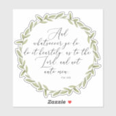 Vinyl Sticker KJV Bible Verse Christliches Geschen (Blatt)