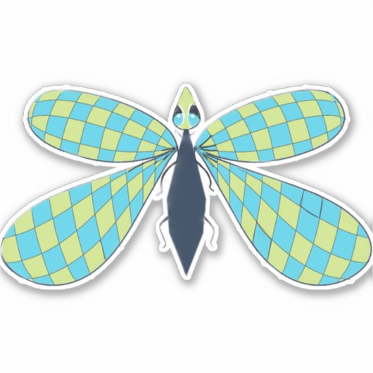 Vinyl-Sticker-Ligonfly mit Maßschnitt Aufkleber (Vorderseite)