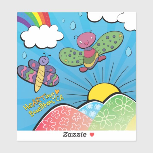 Vinyl Sticker - Love the Rain - Buellton.Art (Blatt)