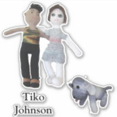 Vinyl Sticker - Paar und Hund (Vorderseite)