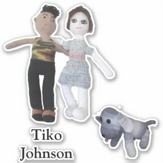 Vinyl Sticker - Paar und Hund (Vorderseite)