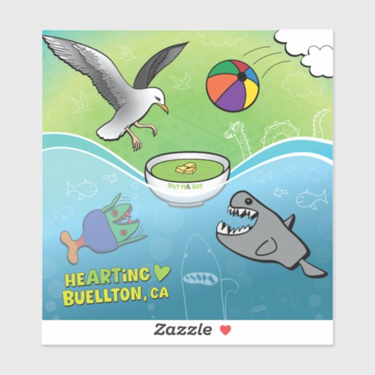 Vinyl Sticker - Pea Soup - Buellton.Art (Blatt)