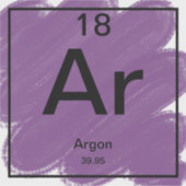 Vinyl Sticker Periodic Table Argon (Vorderseite)