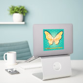 Vinyl Sticker - Pop Butterflies - Buellton.Art (Laptop auf Schreibtisch)
