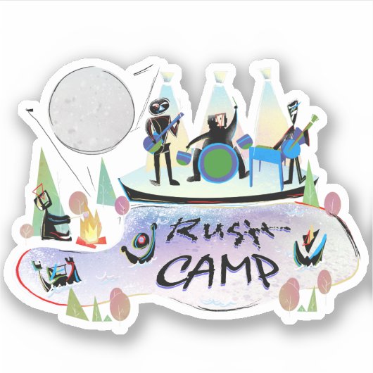 Vinyl Sticker RushCamp! (Vorderseite)