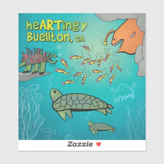 Vinyl Sticker - Überraschung! - Buellton.Art (Blatt)