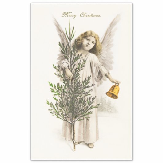 VINYL STICKER : VINTAGE CHRISTMAS ANGEL (Vorderseite)