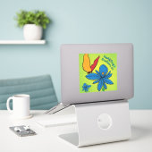 Vinyl Sticker -Violet(te) & Butterfly-Buellton.Art (Laptop auf Schreibtisch)