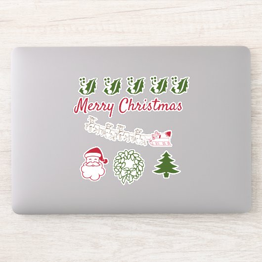 Vinyl Sticker - Weihnachtsthema 1 (Computer)