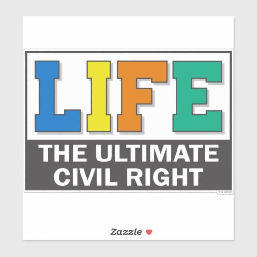 Vinyl sticker with a bold design. (Blatt)