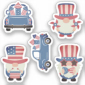 Vinyl Stickers scrapbook Patriot Gnomes and Trucks Aufkleber (Vorderseite)