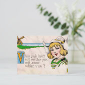 Vinyl Storybook Art Postkarte (Stehend Vorderseite)