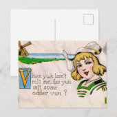 Vinyl Storybook Art Postkarte (Vorne/Hinten)