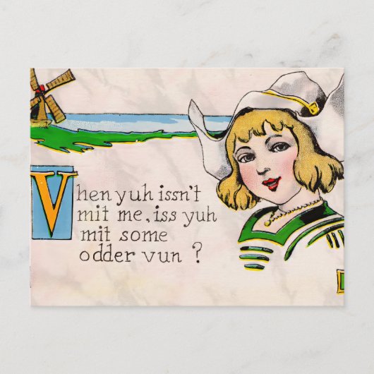 Vinyl Storybook Art Postkarte (Vorderseite)