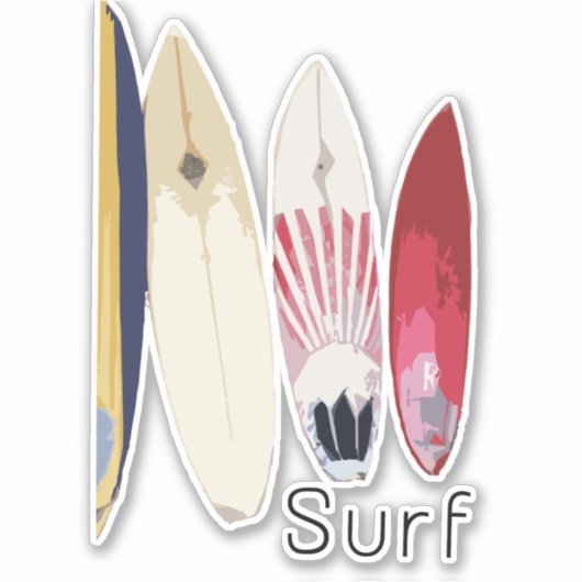 Vinyl Surfboard Aufkleber (Vorderseite)