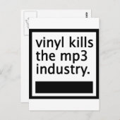 Vinyl tötet MP3-Industrie - Vintag Postkarte (Vorne/Hinten)