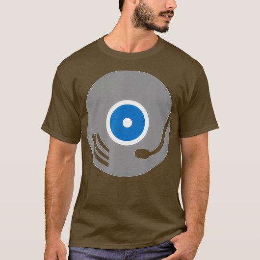 Vinyl Tshirt Turntable Music Record tee für DJs (Vorderseite)