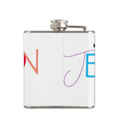 Vinyl ummantelte Flasche, 6 oz. Flachmann (Rückseite)