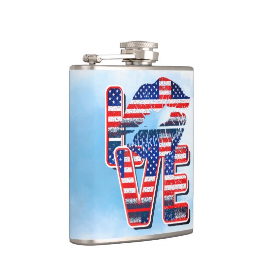 Vinyl ummantelte Flasche, 6 oz. Flachmann (Rechts)